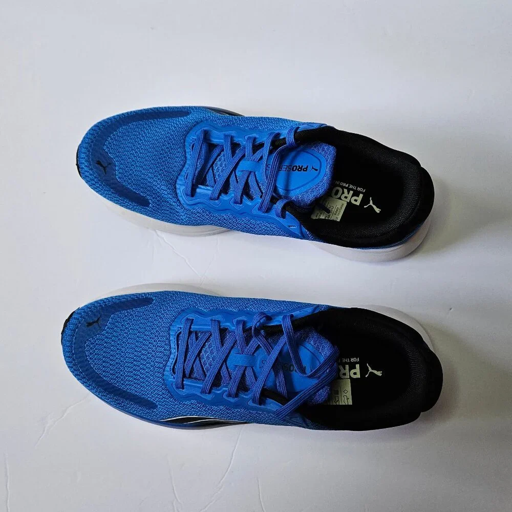 Puma Scend Pro Blue and Black Lace Up Running Sneakers Mens Size 9.5